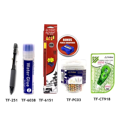TRIFELO Paket Alat Tulis 04 TF6151-TFPC03-TFCT918-TF251