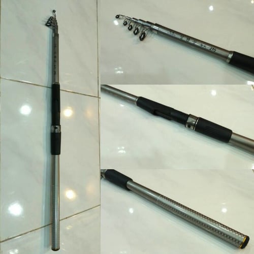 High Carbon 2.70m Silver Telescopic Rod Fishing Rods