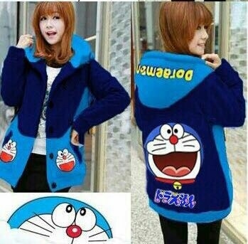 Jaket Sweater Wanita Doraemon hahaha