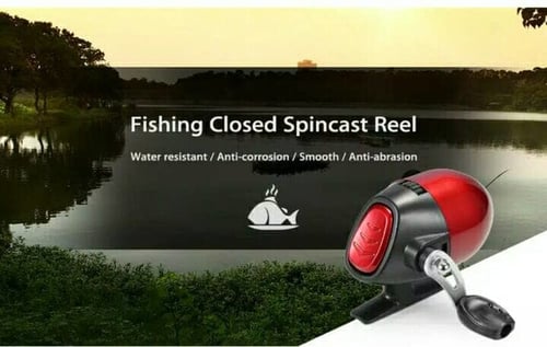 Outlife fish closed wheel spincast reel with fishing line