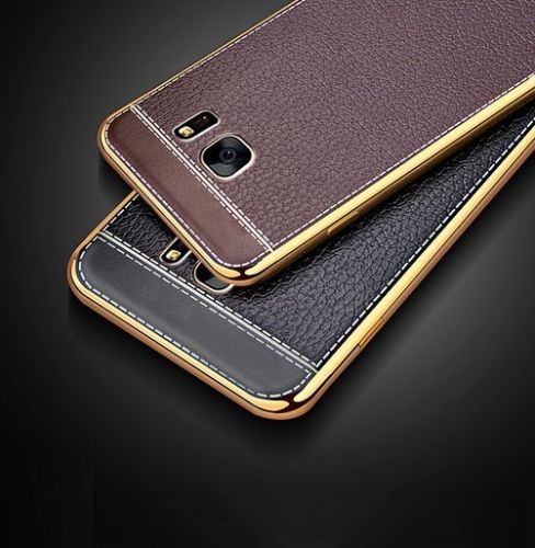 NEW Tpu Leather Metal Bumper Case Samsung Galaxy Note 5