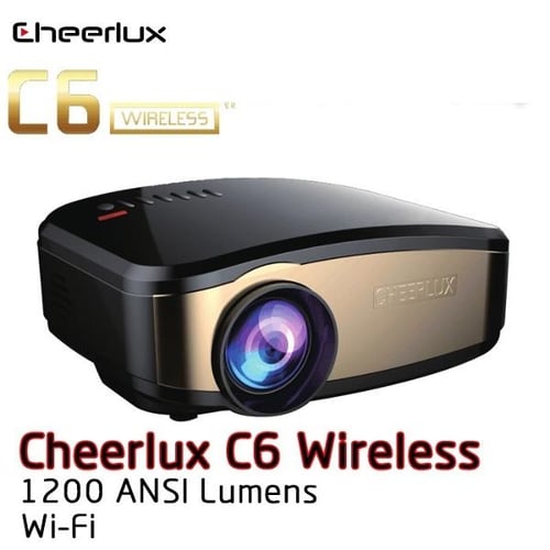 CHEERLUX C6 Wireless Mini Proyektor with TV Tuner