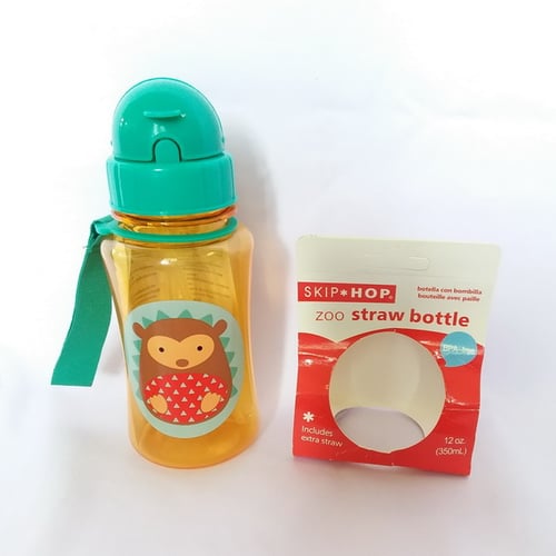 Skip Hop Zoo Straw Landak Botol Minum - Orange [350 mL]