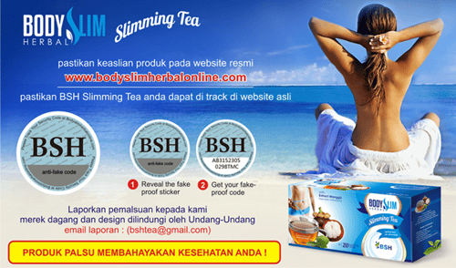 [ BSH Tea ] Body Slim Herbal Slimming Tea New Pack Depkes