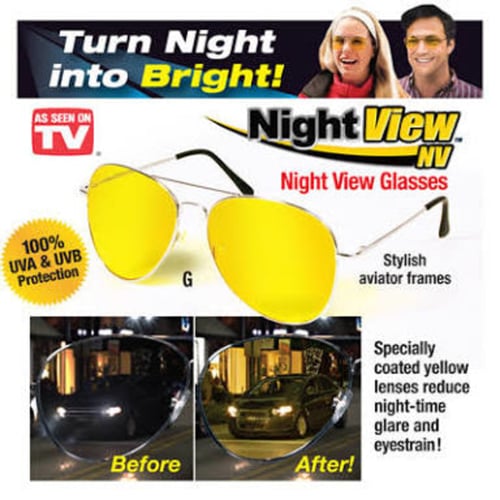 Night View Glasses Kacamata Malam Anti Silau - Kuning
