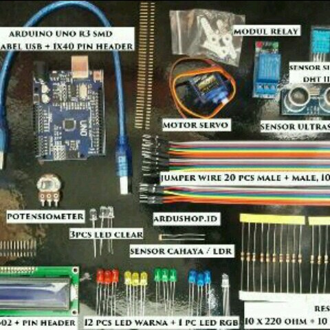 Arduino uno r3 starter kit complate - cocok untuk pemula