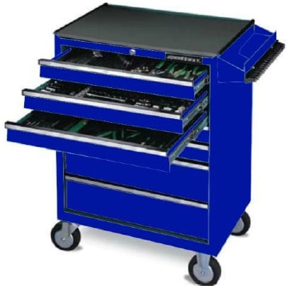 JONNESWAY 7 Drawer Tool Trolley With Knockable 7Set 244 Pcs C-7DW244V