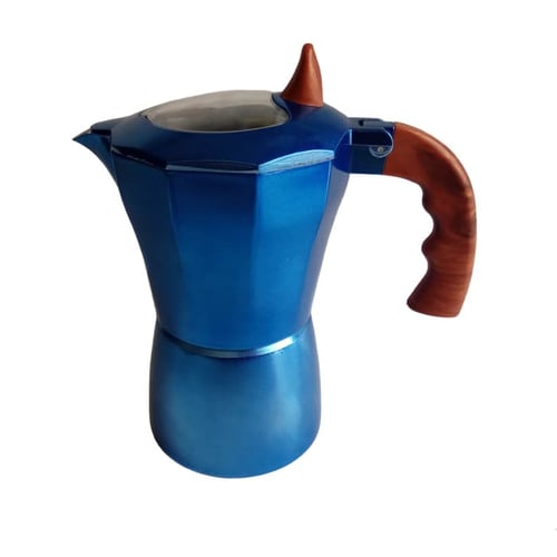 Caffettiera Percolator Coffee/Teko Kopi/Moka Pot Alumunium 6 Cup Blue