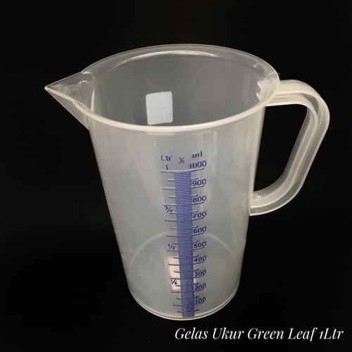 Green Leaf Polycarbonate Measuring Cup / Gelas Ukur Plastik 1000 mL
