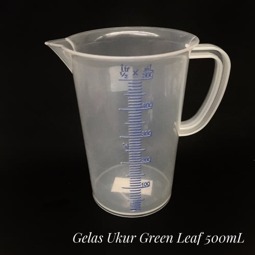 Green Leaf Polycarbonate Measuring Cup II / Gelas Ukur Plastik 500 mL