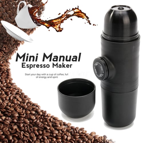 MOKHA Mini Presso Hand Pump Portable Espresso Maker 140mL Black