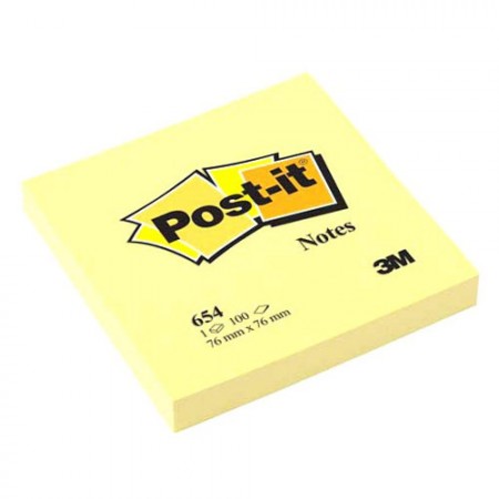 POST IT Notes Yellow 654 3 x 3 7000042514