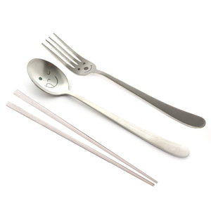 UCHII Smiley Adults Cutlery Stainless Premium 1 Set