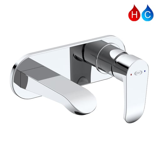 AER Kran Wastafel Dinding Panas Dingin - Keran Kuningan / Wall Mounted Mixer Basin Faucet SAS MX2