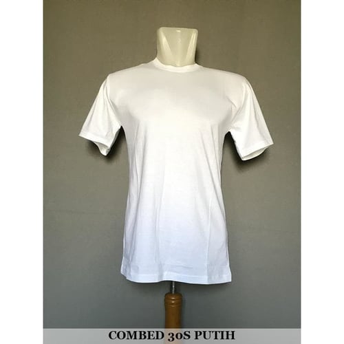TERMURAH Baju Kaos Polos PUTIH Cotton Combed 30S Murah