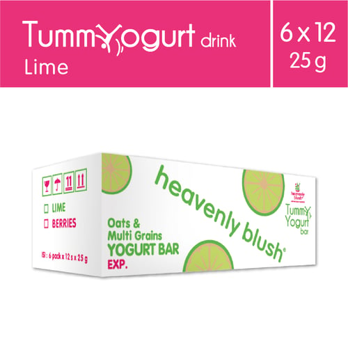 HEAVENLY BLUSH Tummy Yogurt Bar Lime Isi 72pcs