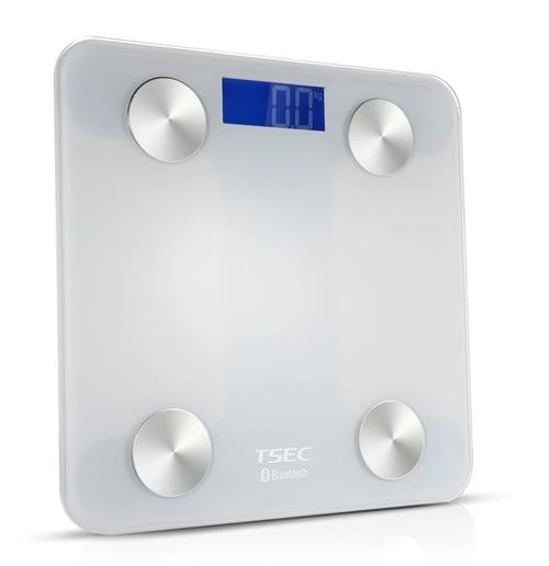 TSEC Timbangan Body Scale Dengan LCD Display Bluetooth Putih