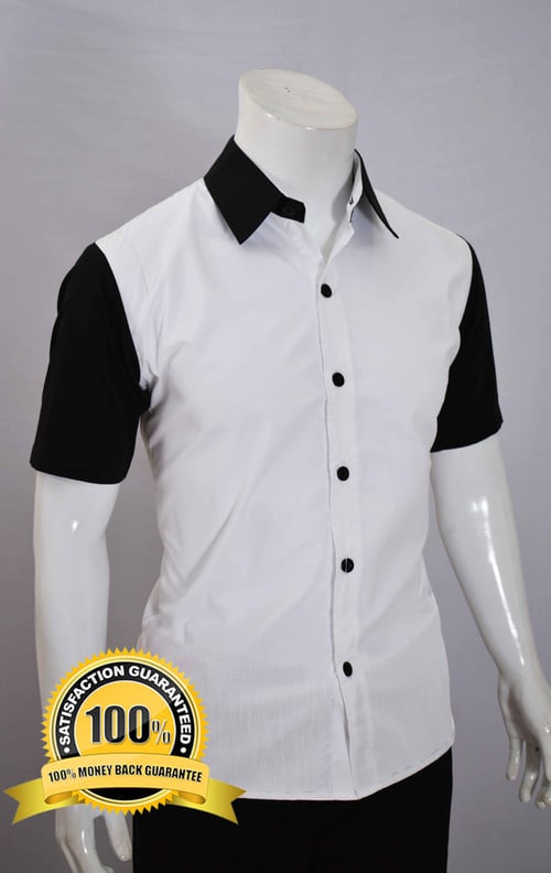 Kemeja Pria Freser White Lengan Pendek Slimfit
