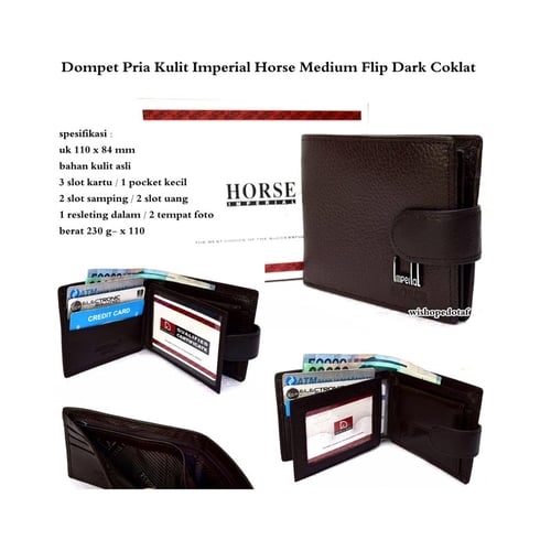 Jual IMPERIAL  HORSE  Dompet Pria Wallet Medium Flip 