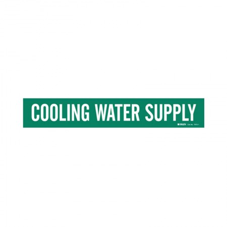 BRADY 7072-1 Vinyl Pipe Marker Cooling Water Supply