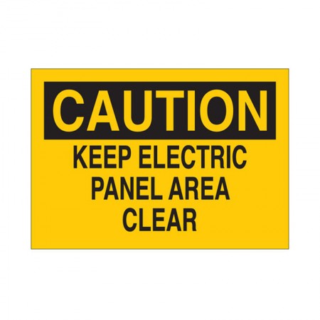 BRADY 25512 B-401 "Caution Keep Electric Panel Area