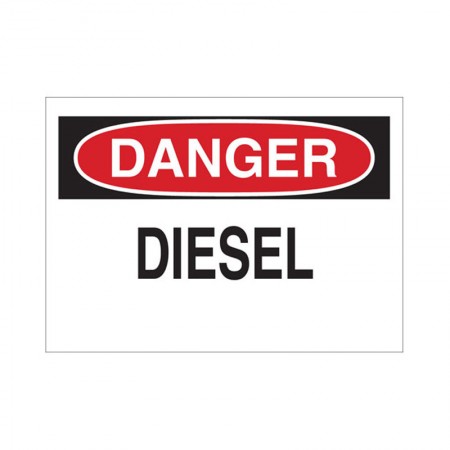 BRADY 69089 B-120 Danger Sign "Diesel" 10"X14"