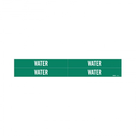 BRADY 7304-4 Pipe Marker "Water" Green