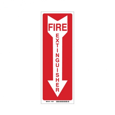 BRADY Fire Extinguiser Sticker Sign 14X5 90367