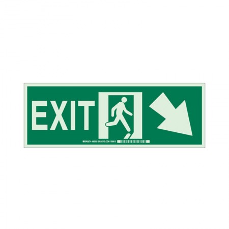 BRADY Glow Exit&Directional Sign 5X14 90592