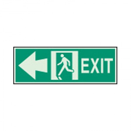 BRADY Glow Exit Sign Sticker Left 90594