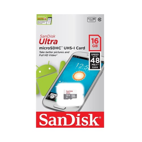 Sandisk Ultra Microsd 48Mb/S Class 10 UHS-1 Tanpa Adapter Resmi 16GB