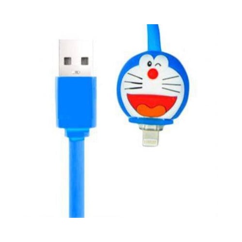 Kabel Led Kartun Iphone 5 Doraemon Biru