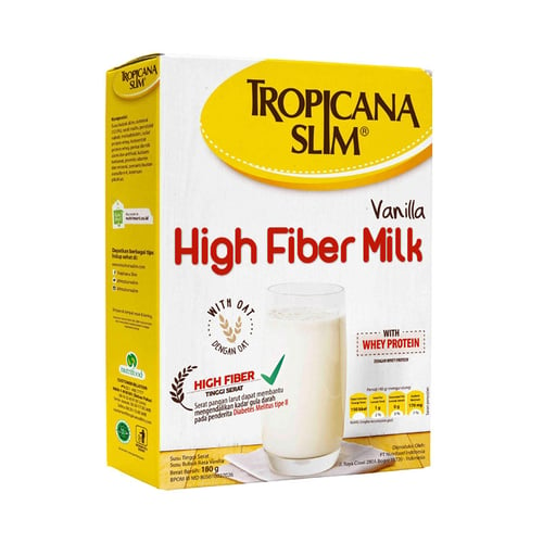 TROPICANA SLIM High Fiber Milk Vanilla 180gr