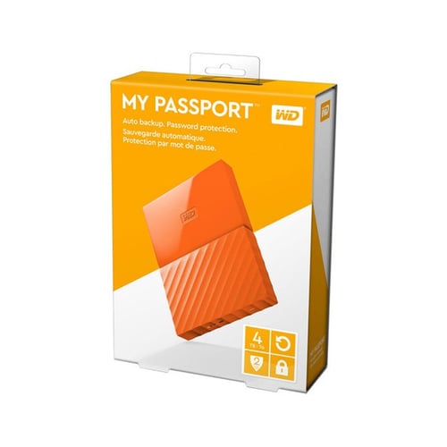 Western Digital WD My Passport 4TB WDBYFT0040BOR-WESN - Orange
