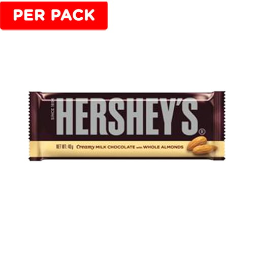 Hershey?s Milk Chocolate Bar With Almonds (24 x 40 Gr) Pack