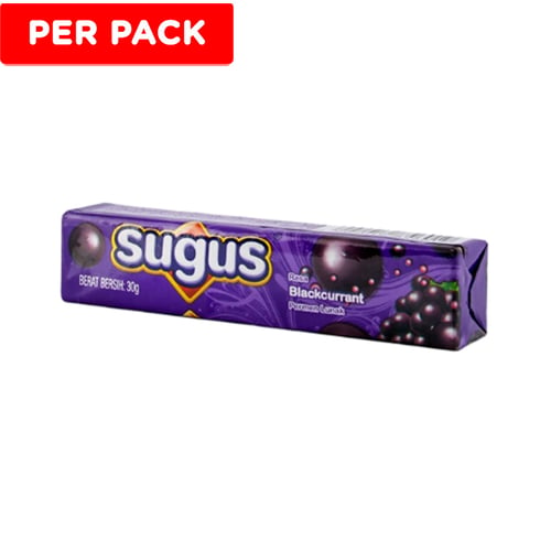 SUGUS Permen Stick Blackcurrant (24 x 30 Gr) Pack
