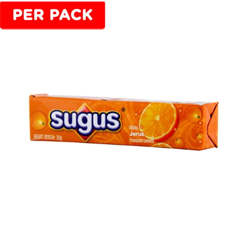 SUGUS Permen Stick Orange (24 x 30 Gr) Pack