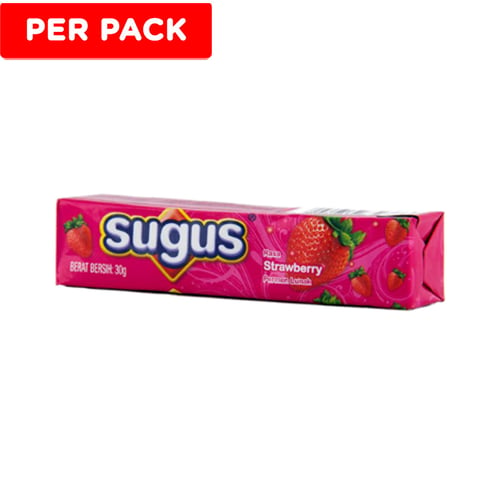 SUGUS Permen Stick Strawberry (24 x 30 Gr) Pack