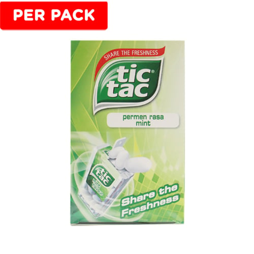 TIC TAC Permen  Rasa Mint (12 x 16 Gr)