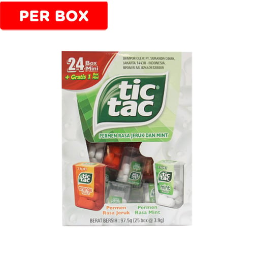 TIC TAC Mini Box (Mint & Orange) (25 x 3.9 Gr)