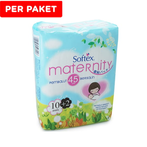 SOFTEX Paket Hemat Maternity Pembalut Bersalin Extra Long 45cm 10+2Pcs - 3Pak