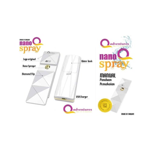 Q ADVENTURE Paket Nano Spray Dan Magic Roller (Magic Stick)  Original