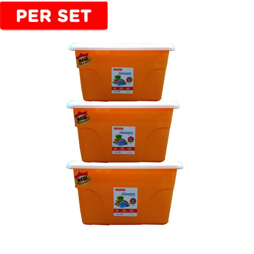 MASPION Favourite Container Set 3Pc - Orange