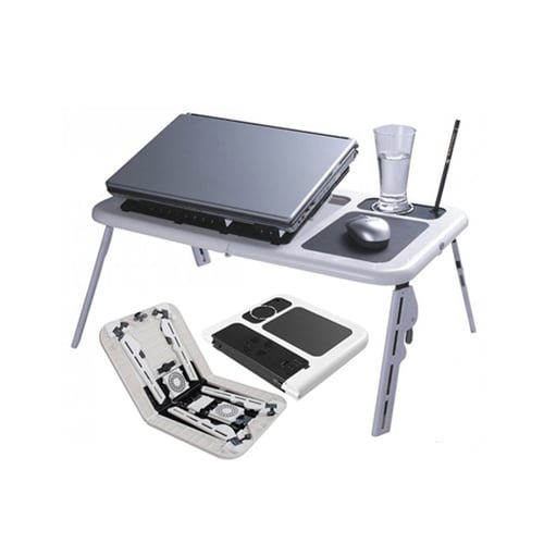E-Table Meja Laptop  Lipat + Kipas
