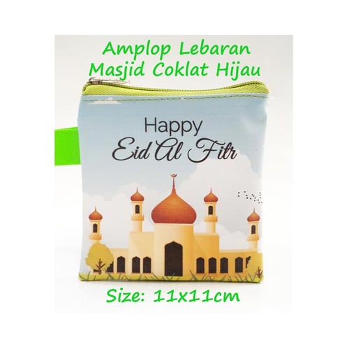 Amplop Lebaran Masjid Coklat Hijau 23