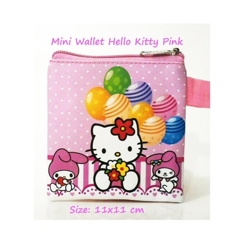 Mini Wallet Hello Kitty Pink Muda Mini Karakter