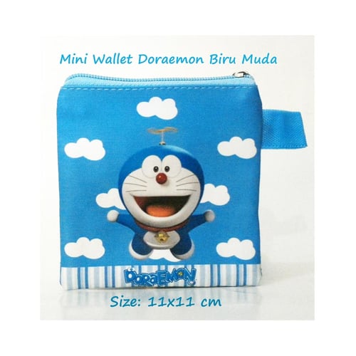 Mini Wallet Doraemon Biru Muda Mini Karakter