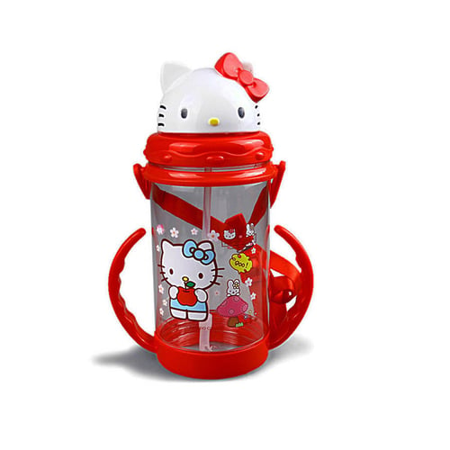 Botol minum simple 500ml Hello Kitty Merah HK735-2