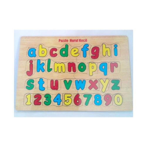 Mainan Edukasi Anak Puzzle Huruf Kecil Stiker