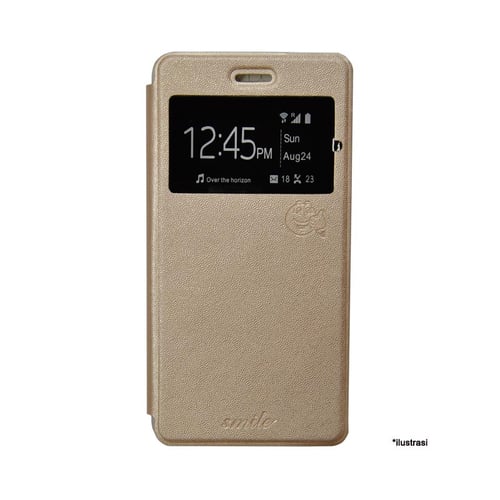 SMILE Flip Cover Case Xperia M4 Aqua - Gold